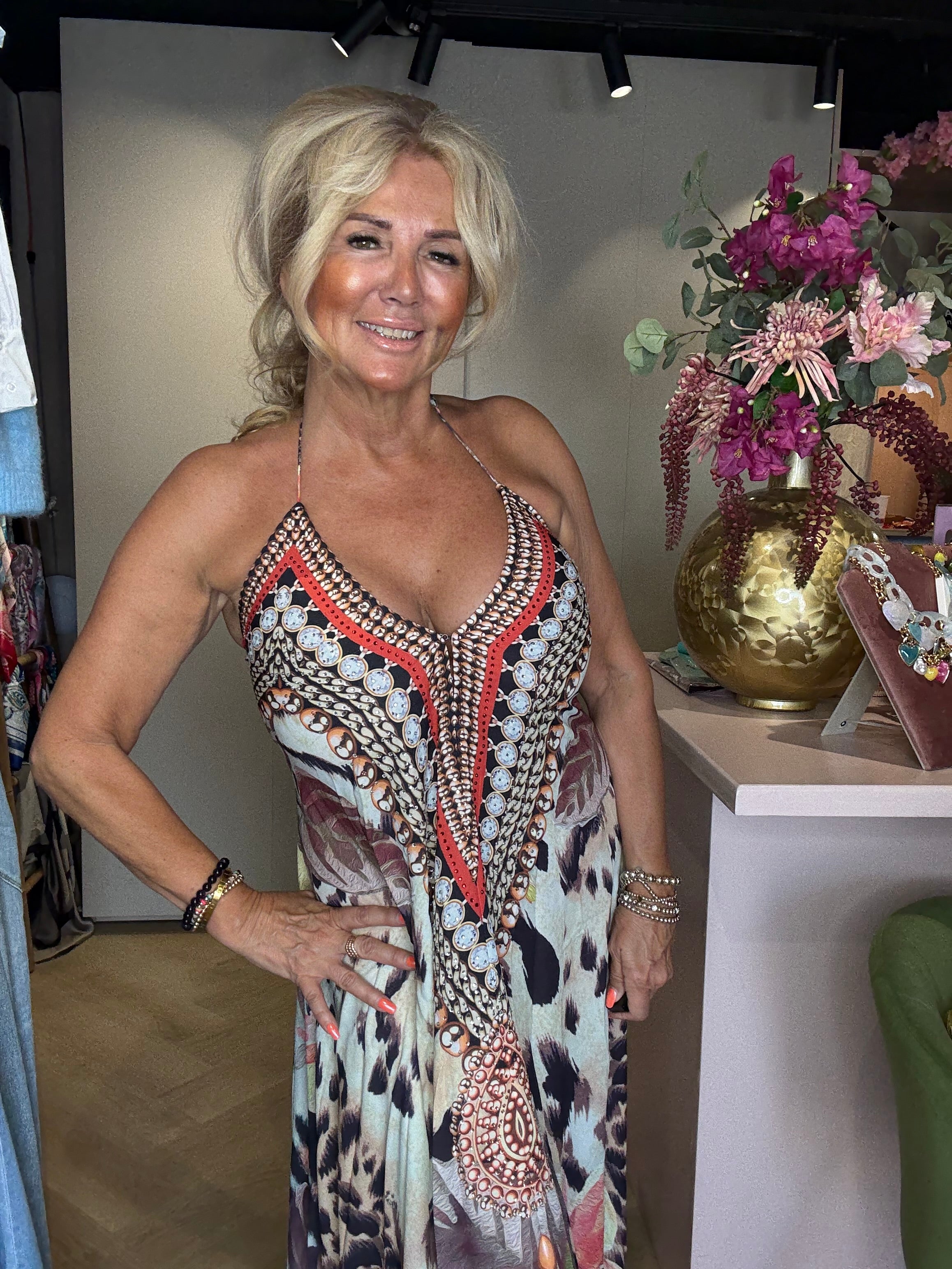 Jurk Summer glow rood